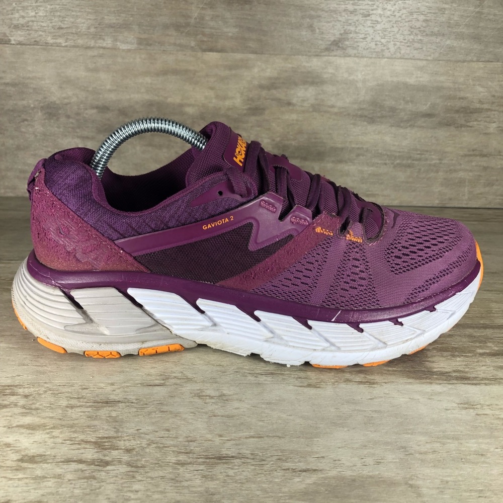 Hoka One One Gaviota 2 Athletic Running Sneaker Training Purple Women 11